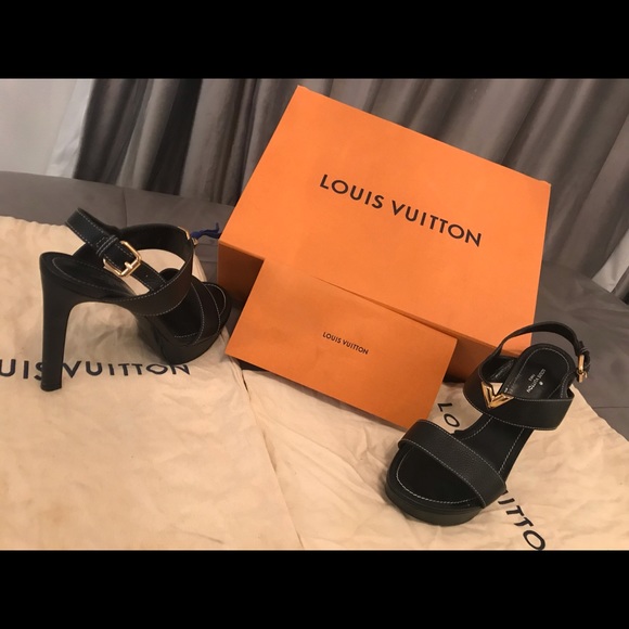 Like New - Louis Vuitton Black Heels - Picture 3 of 8